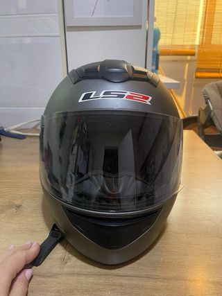 Casco de moto LS2 gris