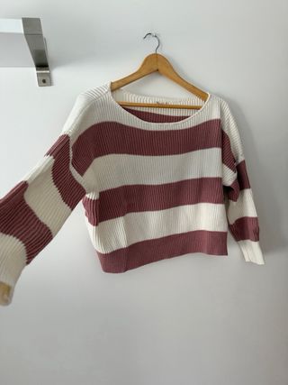 Jersey Nicoli rayas rosa y blanco