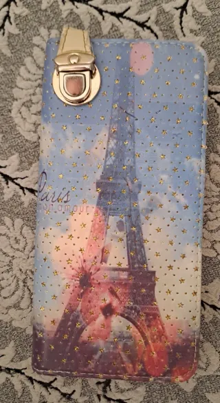 Portafoglio donna con Torre Eiffel e stelle