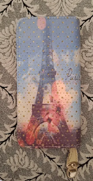 Portafoglio donna con Torre Eiffel e stelle