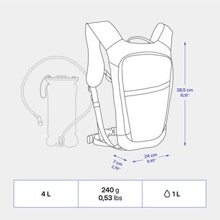 Mochila Hidratación Ciclismo MTB Negro 4 l/1 l