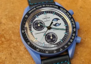 Reloj cronógrafo y fase lunar 24 horas