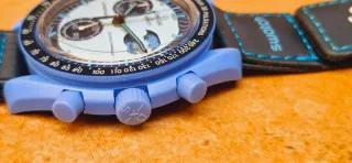 Reloj cronógrafo y fase lunar 24 horas