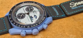 Reloj cronógrafo y fase lunar 24 horas