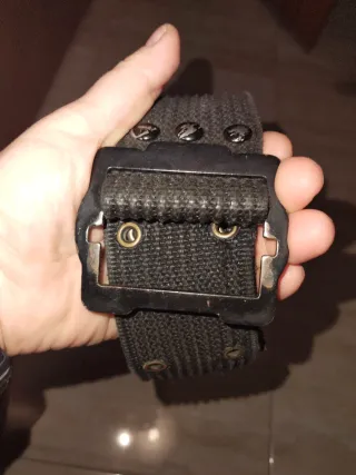 Cinturón hebilla metálica ejército