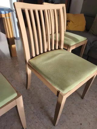 Juego de 6 sillas de comedor madera