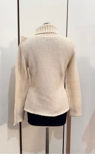 Maglione Julia Garnett panna con inserti pelosi L