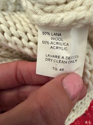 Maglione Julia Garnett panna con inserti pelosi L