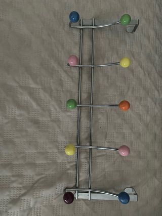 Perchero de puerta multicolor