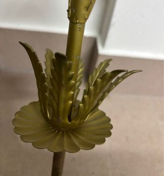 Struttura lampadario ferro battuto oro e rosa