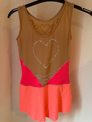 Maillot Gimnasia Rítmica Corazón Brillante