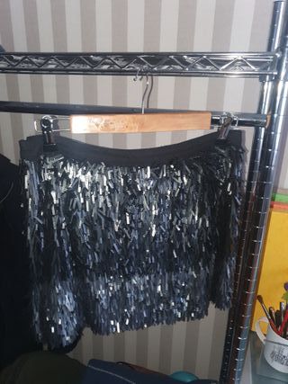 Falda Zara lentejuelas T.M