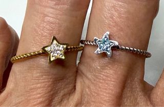 Marlú Anelli Regolabili Stella Marina Blu/Oro