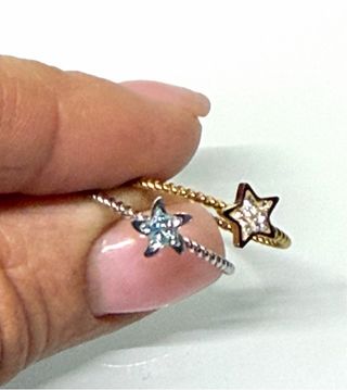 Marlú Anelli Regolabili Stella Marina Blu/Oro