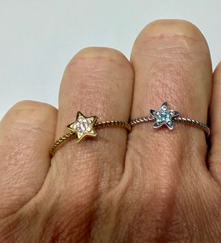 Marlú Anelli Regolabili Stella Marina Blu/Oro