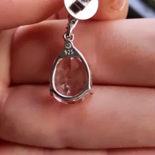 Pendientes Salvatore Plata Circonitas Rosa