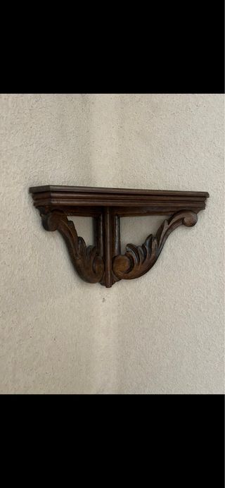 Mensula vintage madera tallada