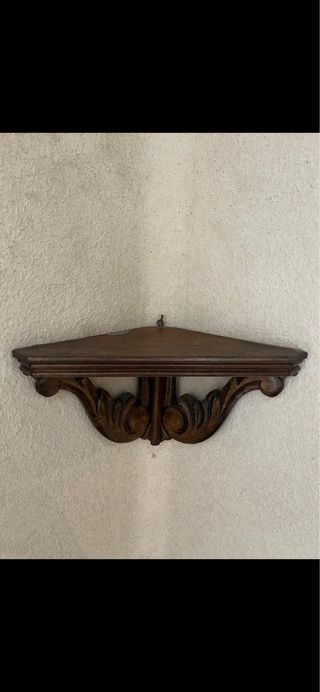 Mensula vintage madera tallada
