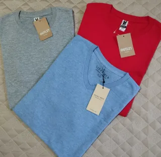 Lote 3 Camisetas Manga Corta Hombre Talla S