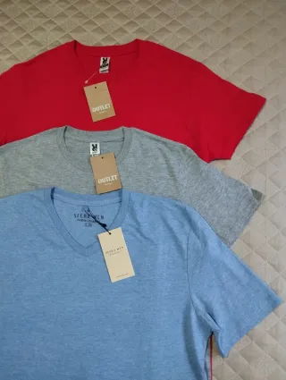 Lote 3 Camisetas Manga Corta Hombre Talla S