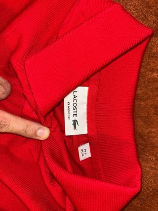 Polo Lacoste Rojo Talla XL