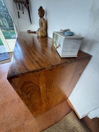 Mueble TV Banak Madera y Cristal