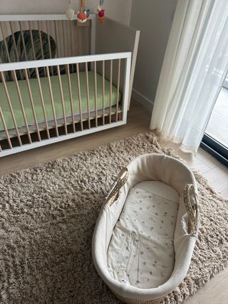 Cesta mimbre para bebé nueva