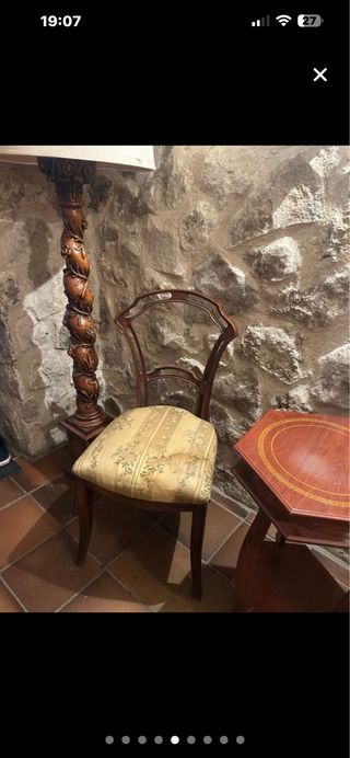 Conjunto mesita y 2 sillas madera