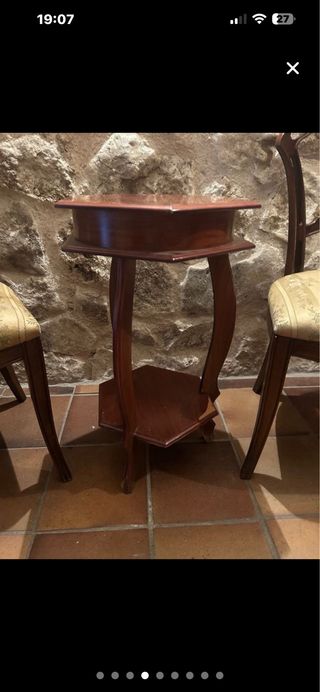 Conjunto mesita y 2 sillas madera