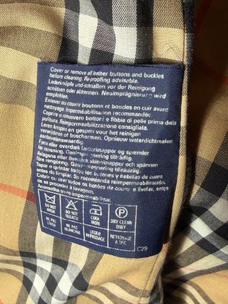 Gabardina Burberry Clásica Beige Hombre