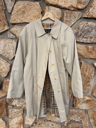 Gabardina Burberry Clásica Beige Hombre