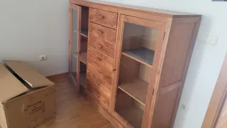 Alacena rústica madera y cristal