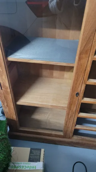 Alacena rústica madera y cristal