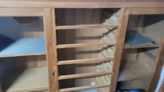 Alacena rústica madera y cristal