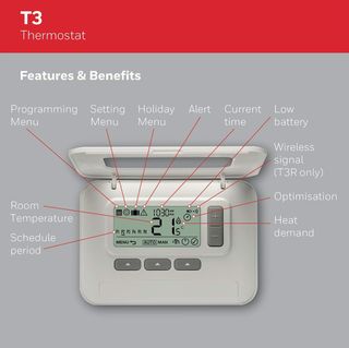Termostato Honeywell T3 T3C110AEU Bianco