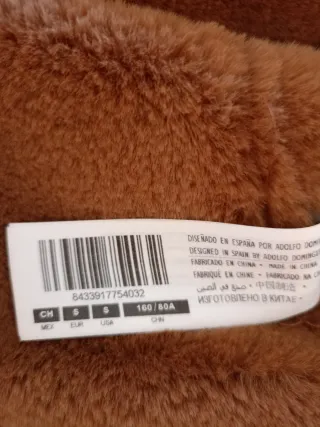 Abrigo Adolfo Dominguez marron Talla M