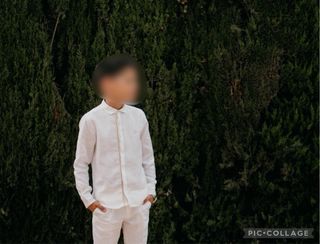 Traje de comunión blanco niño