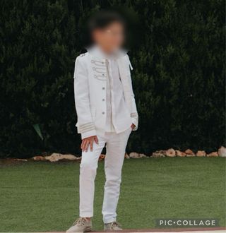 Traje de comunión blanco niño