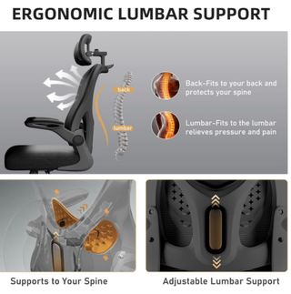 Silla de Oficina Ergonómica Negra