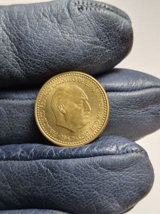 1 PESETA 1947 *19 *52 TODO SU BRILLO ORIGINAL E947