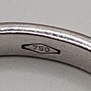 Anillo Circ de oro blanco 18k, 2,17gr, Ref. O-326.