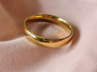 Anillo Acero Bañado Oro 18K Unisex