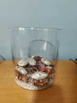 Conjunto 3 jarrones vidrio decorativos