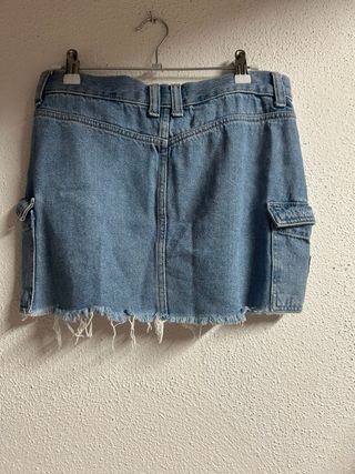 Falda vaquera cargo