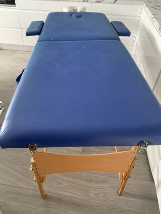 Camilla masaje plegable, azul