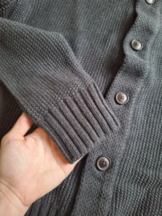 Cardigan in cotone grigio taglia L