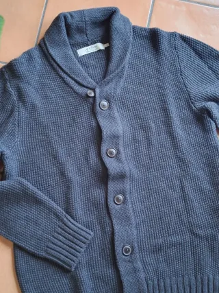 Cardigan in cotone grigio taglia L