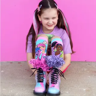 Barbie Mattel Medias Socks Calcetines altos niños!