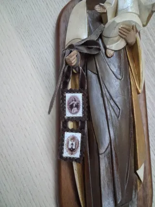 VIRGEN DEL CARMEN PASTA DE MADERA