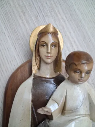 VIRGEN DEL CARMEN PASTA DE MADERA